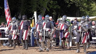 Medieval Knights Team USA v England 16v16 at Scone Palace, Scotland for IMCF 2018 World Championship