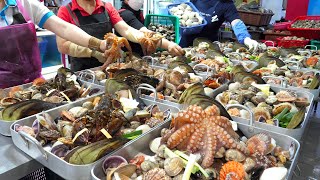 ⁣조개꽃이 활짝 피었습니다! 먹어도 먹어도 줄지 않는 산더미 조개전골 /Amazing amount of steamed clams / Korean street food조개