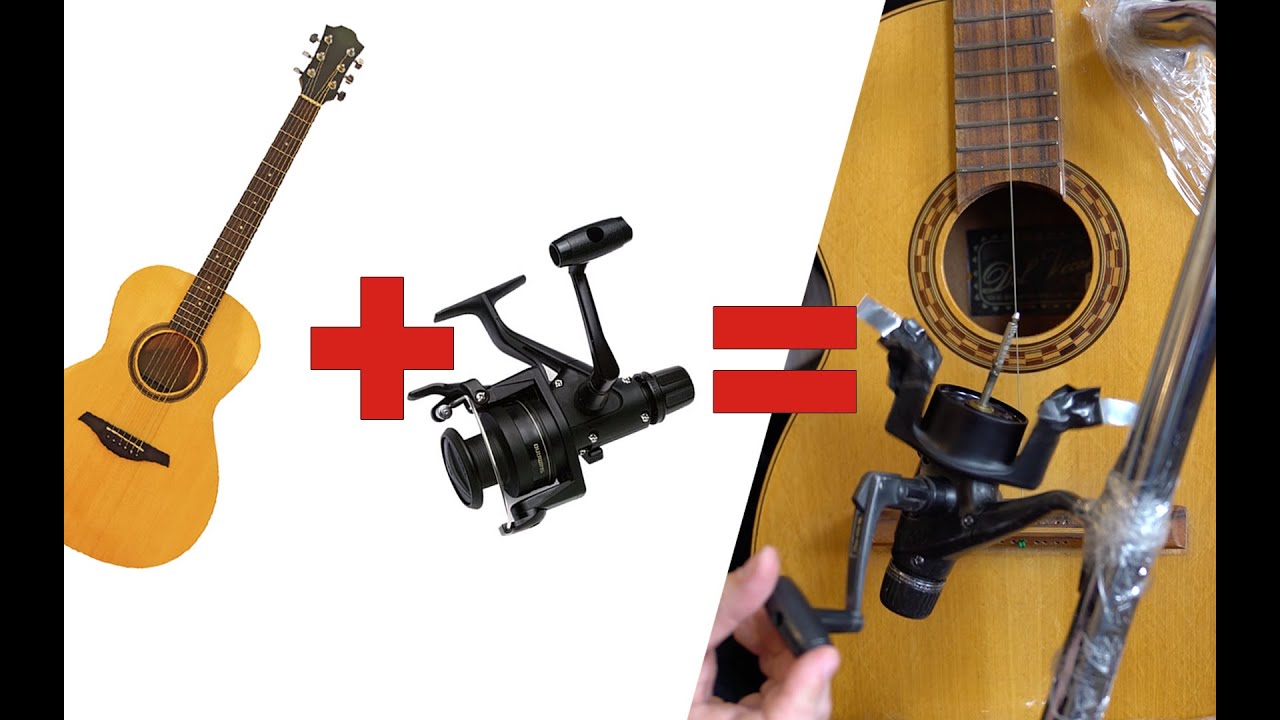 A Bizarre Homemade Instrument That Combines a Fishing Reel With a Single  Fishing Line String Guitar