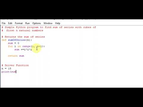 Python program to find sum of series with cubes of first n natural ...
