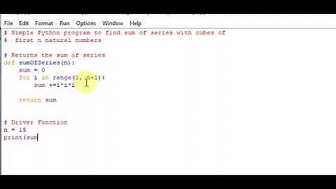 Python program to find sum of series with cubes of first n natural numbers