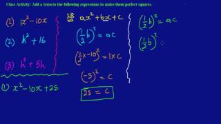 EX 5: Completing the Square_ Finding the Missing Value