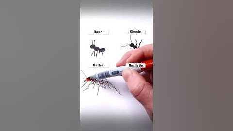 How to Draw - easy 3D Ant ##draw #shots #drawing #Ant
