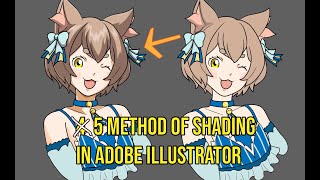 Tutorial 4-5 ways to do cell shading in adobe illustrator