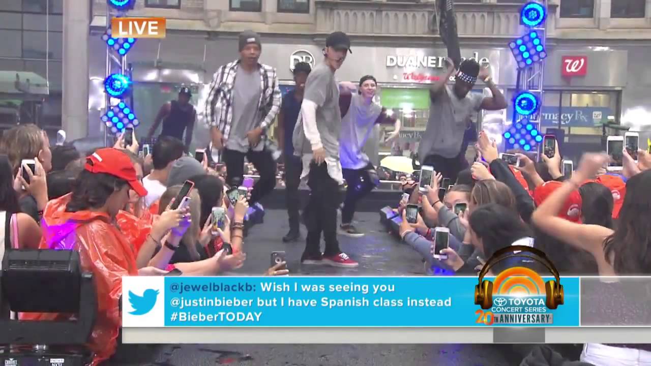 Justin bieber-where are you now live at today's