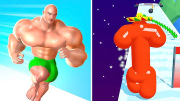 Muscle Rush Vs Tall Man Run 🚗🎱Max Big All Levels Walkthrough Android iOS Gameplay