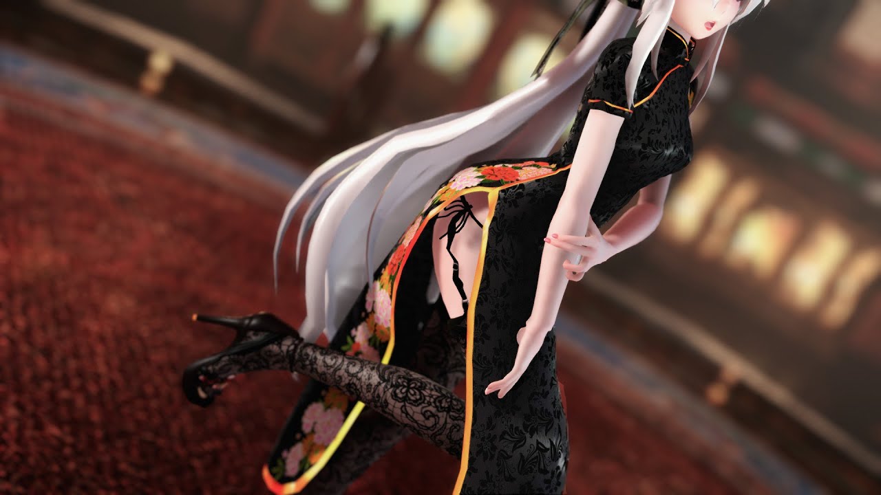 【MMD】yowane haku Chinese dress 旗袍弱音ハク 江南夜