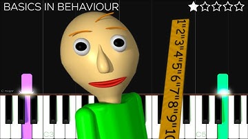 Basics in Behaviour - Baldi’s Basics | EASY Piano Tutorial