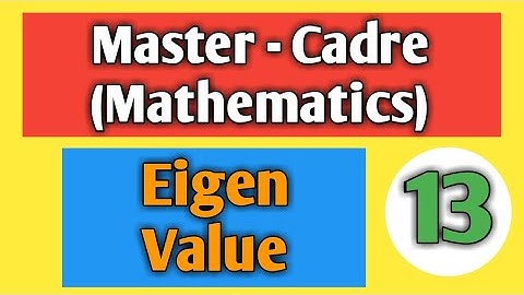 Short tricks to find Eigen Values for master cadre by Kk paathala.