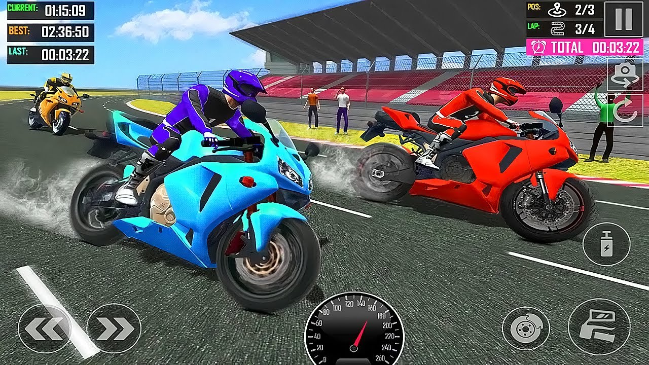 Jugando Juegos de Carreras en Moto | Real Bike Racing - MotorCycle Race Game YouTube