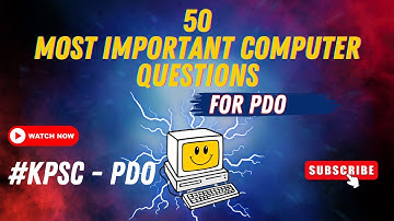 PDO Exam 2024 | Top 50 Most Important Computer Knowledge Questions | Ace Your Exam Preparation |