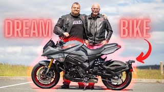 Surprising My Dad With His DREAM MOTORBIKE! | Ft Eddie Hall