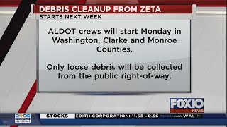 ALDOT crews will start debris removal beginning Monday