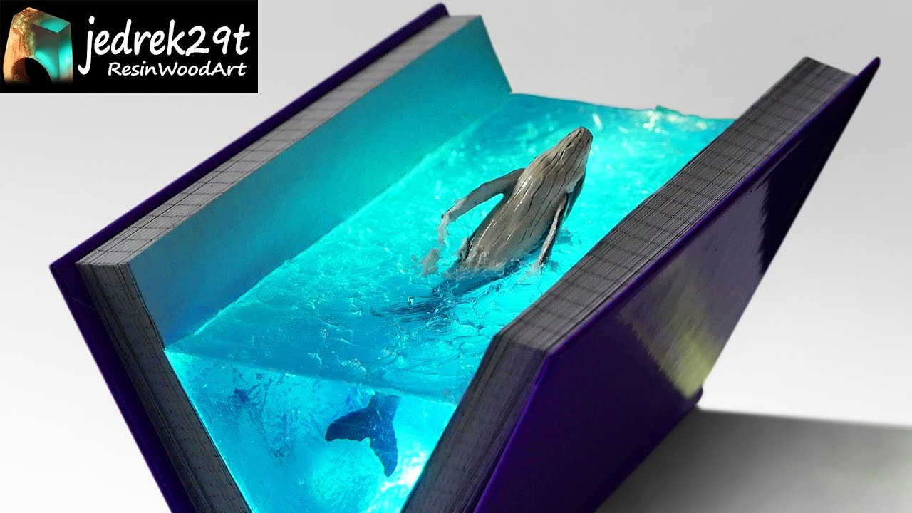 WHALE in the Book. Diorama / RESIN ART