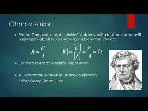 [predavanje - EiM] 6.2. Smjer električne struje, ovisnost o temperaturi, Ohmov zakon, Jouleov Zakon