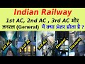 Indian Railway 1st AC, 2nd AC, 3rd AC और Sleeper कोच में अंतर जानिए | Full information