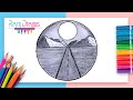 Cómo dibujar un Paisaje fácil con Lápiz - ideas de paisajes fáciles paso a paso