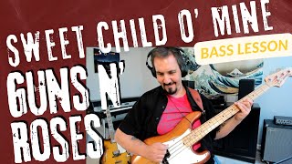 Guns N' Roses - How to Play Sweet Child O' Mine - Bass Cover and Bass Lesson