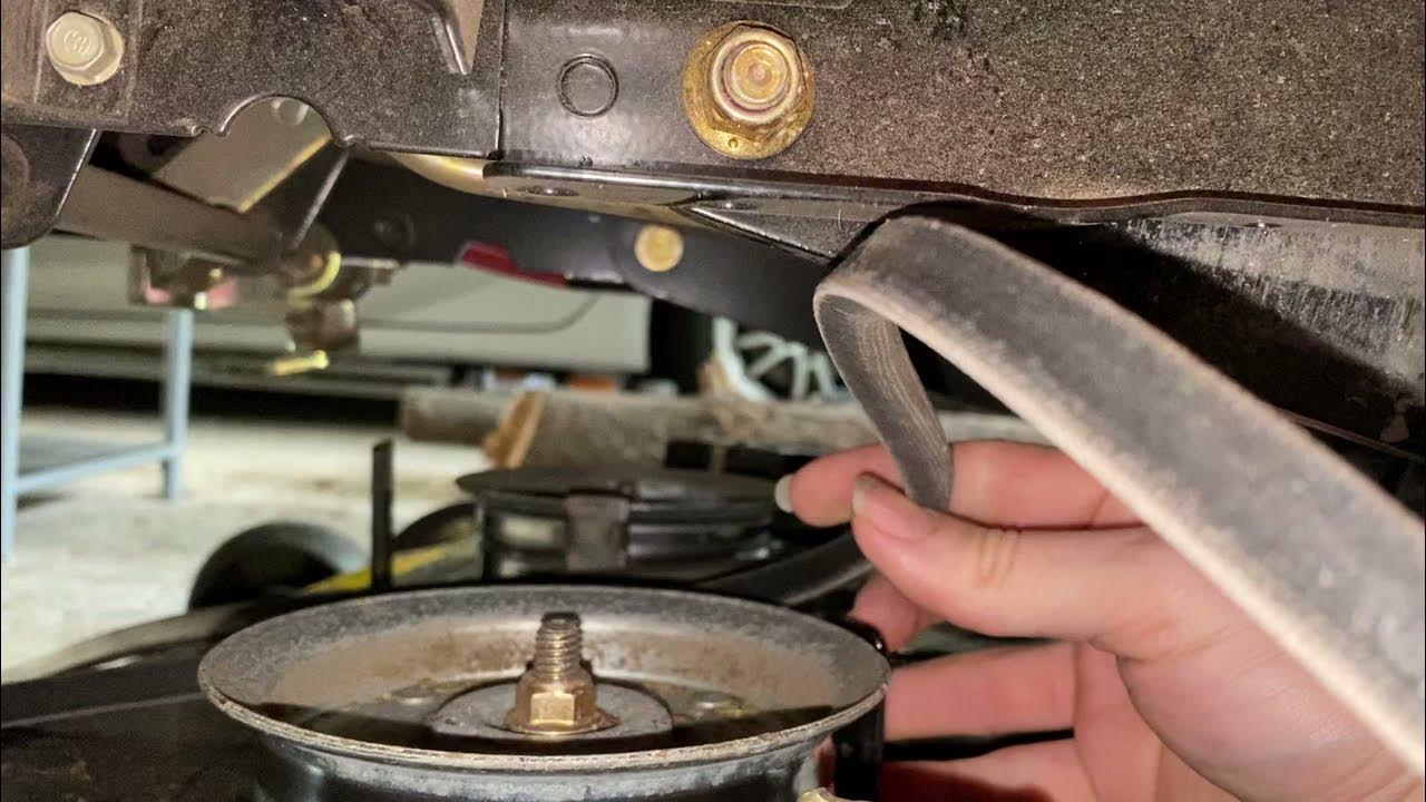 How To Replace a Troy Bilt Mower Tractor Belt YouTube