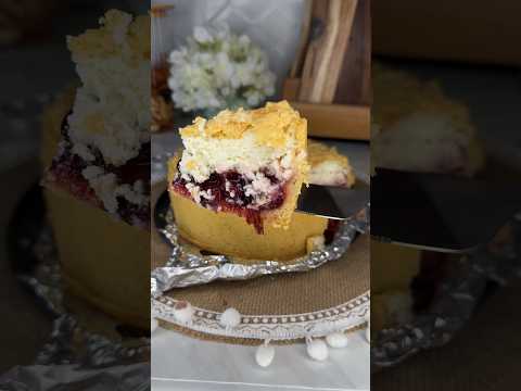 Пирог с вишней и суфле🙂🙂 #рецепты #food #еда #easyrecipe #вкусно #cooking