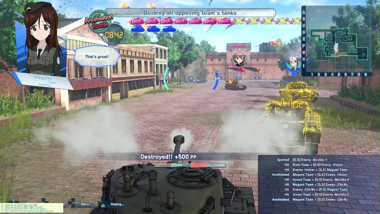 Girls und Panzer Dream Tank Match ps5 gameplay