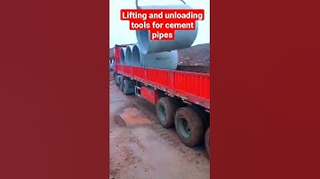 Amazing Technology and Machines | Lifting and unloading tools for cement pipes