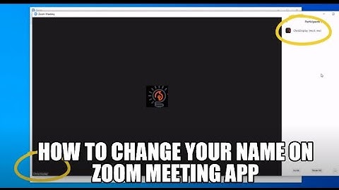 How to change your name on zoom meeting app