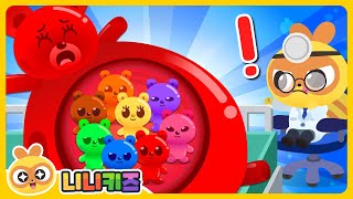 Mommy Jelly Bear is sick! | Let's Have a Baby | Baby Gummy Bear | Learn Colors for Kids | NINIkids