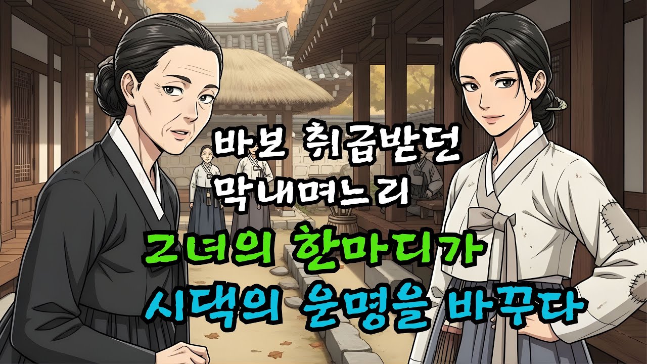 바보 취급받던 막내며느리, 그녀의 한마디가 시댁의 운명을 바꾸다 / 조선이야기 / 민담 / 오디오북