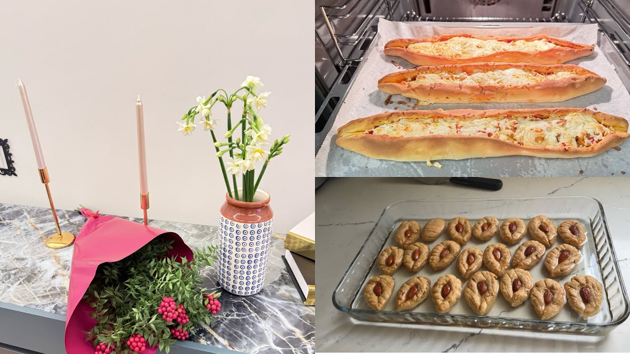 Tavuklu kaşarlı pide | Bademli damla tatlısı | H&M alışverişim 