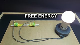 Electric Science Project With Free Energy Using Magnet With Light Bulb