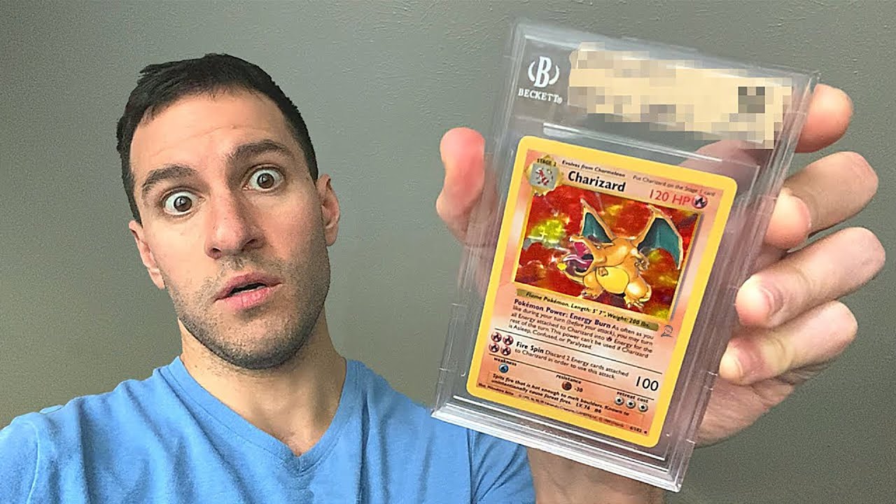 Grading My Rare Charizard Pokemon Cards... - YouTube