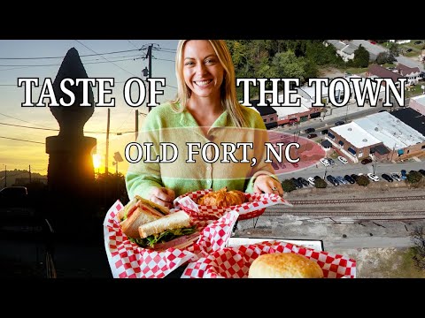 Trying a livermush sandwich for the first time in Old Fort, North Carolina!