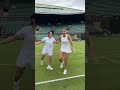 Find a friend who will dance on court with you 🫶🕺 #Wimbledon #Shorts #Tennis