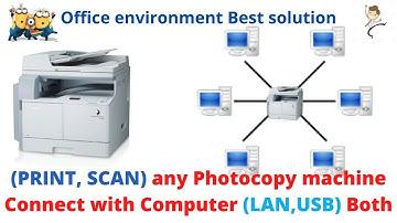 How to install Photocopier machine with computer Canon image-runner iR 2002n (Network and USB) Both