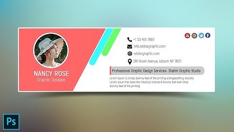 Corporate Email Signature Design - Photoshop CC Tutorial