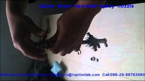 spray dryer two fluid spray nozzle installation