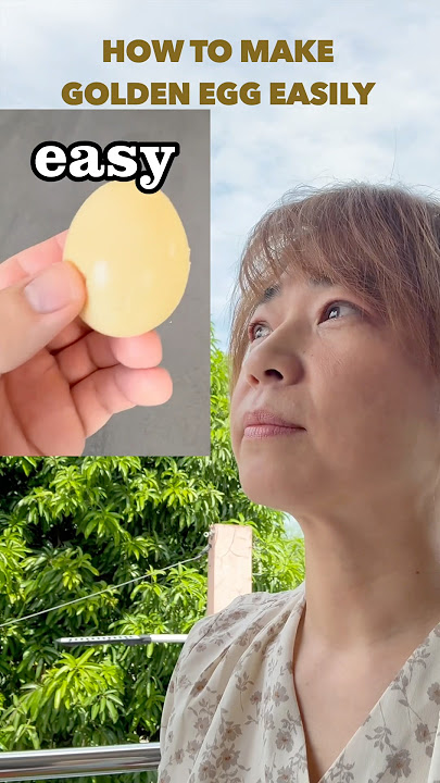 how to make GOLDEN EGG easily ✨🥚 #hack #eggs #food  #funny  #japanese #mom #golden #camping