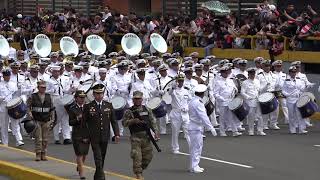 Marcha Angamos, por Banda de Musica MGP, en desfile civico militar 2023. #mgp #fap #pnp #lima #peru