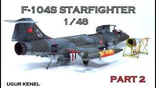 HOW TO BUILD HIGH DETAILED F 104S STARFIGHTER 1/48 Scale Model Kit - PART 2