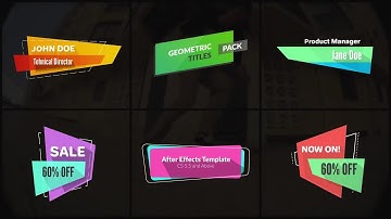 Geometric Titles & Lower Thirds After Effects Templates
