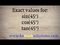Understanding Isosceles Right Triangles and Trigonometric Ratios
