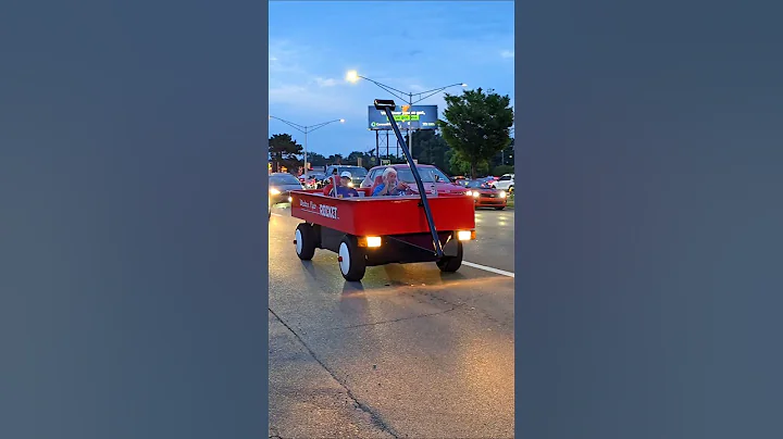 western flyer rocket red wagon engine sounds at woodward Dream Cruise 2025