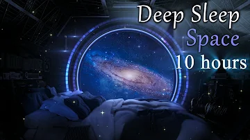 Deep Sleep in Space | Blue, Grey, White Noise Ambience | Relaxing Sounds of Space Flight | 10 HRS