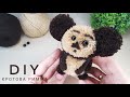 Легко и просто, как сделать чебурашку из пряжи, Как сделать игрушку, Diy cheburashka Yarn Pom Pom.