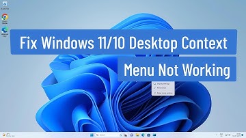 Fix Windows 11 / 10 Desktop Context Menu Not Working  |  Fix Right Click Not Working In Windows 11