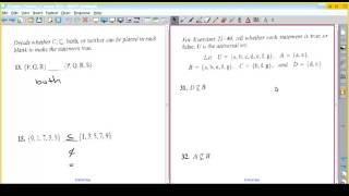 MTH 151 Class 6 - Chapter 2 Section 2 - Venn Diagrams and Subsets