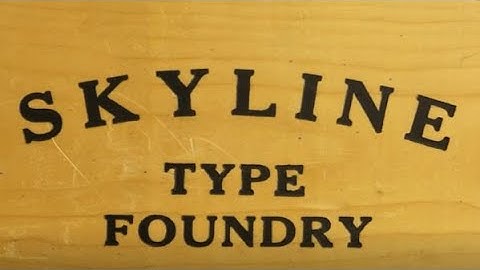 Welcome to Skyline Type Foundry