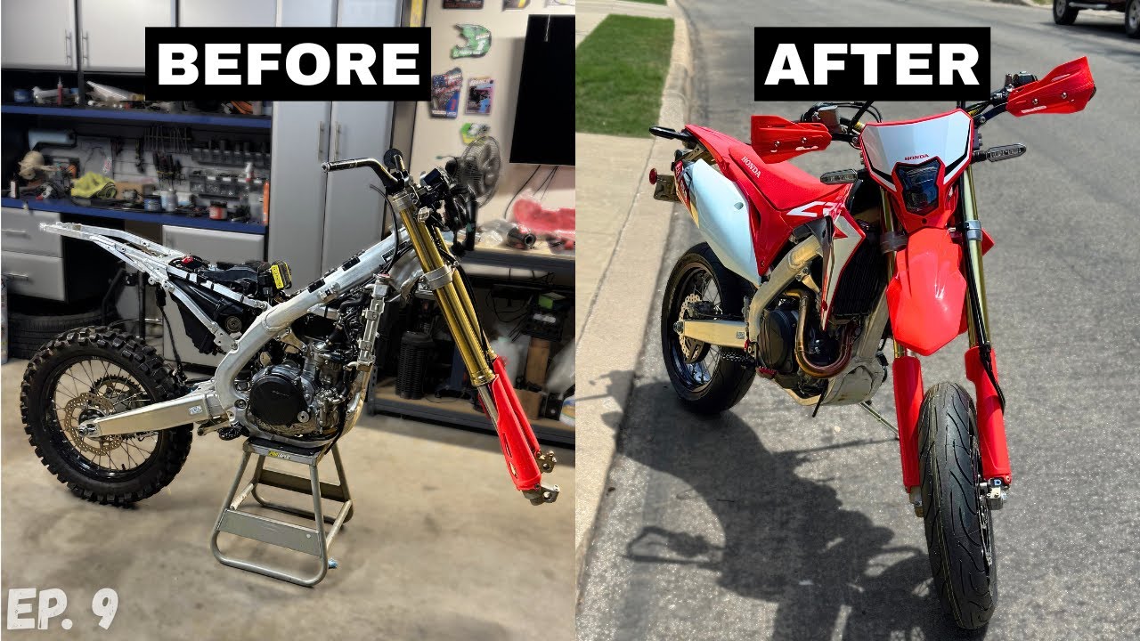 CRF450L Supermoto Build Ep. 9 | Final Assembly + First Start!!!