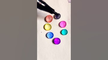 🌈💧 Sketch Pen Water Drop Color Burst 🔴🟡🔵🟢🟣 | Relaxing Visuals ✨ #shorts #experiment #asmr